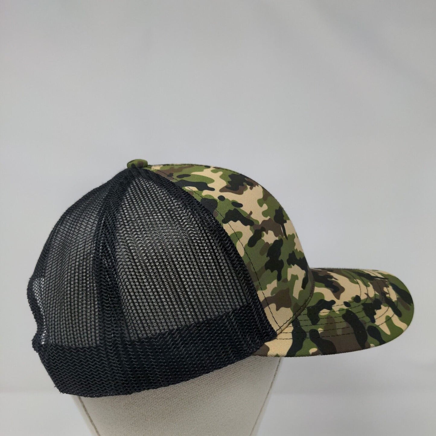 Mission43 Patch Snapback Mesh Back Trucker Hat Camo One Size 6 Panel