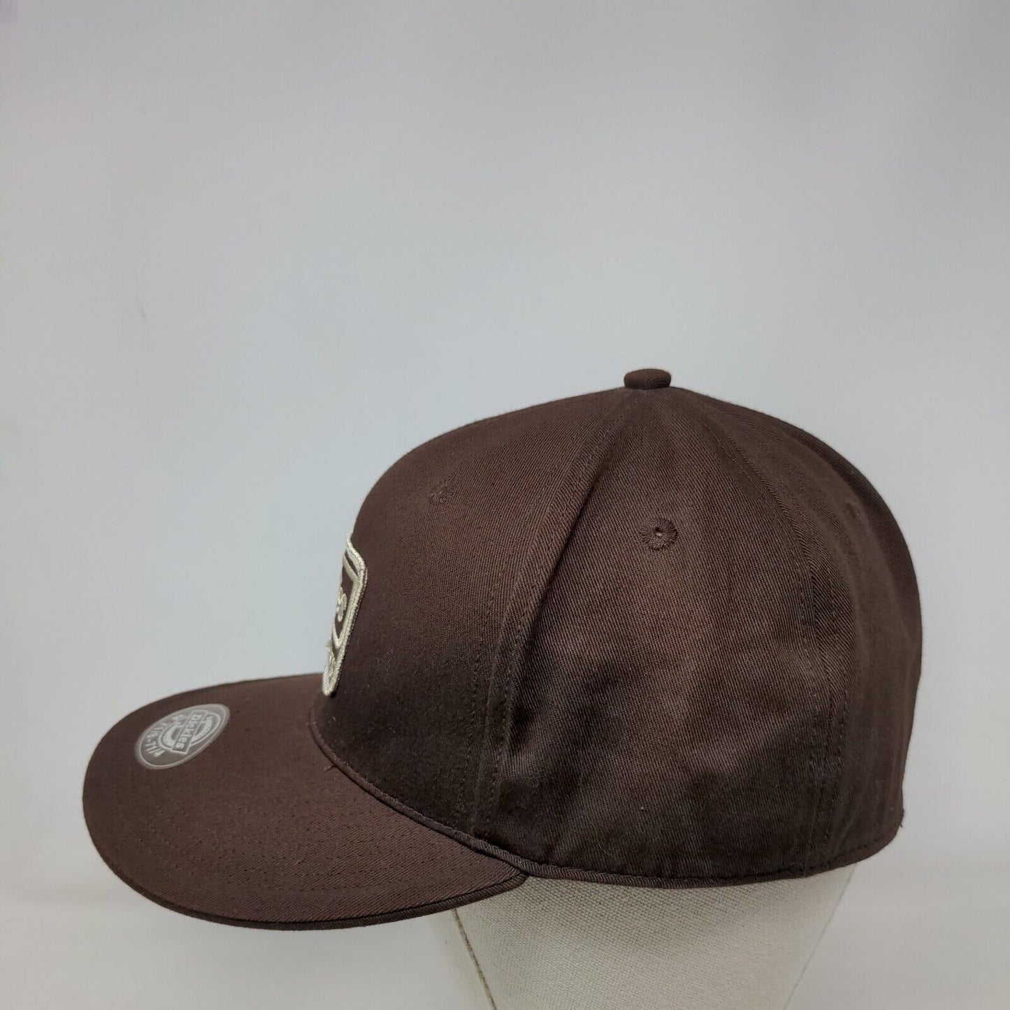Dickies Work Clothes Patch Fitted Hat Brown Medium Solid 6 Panel