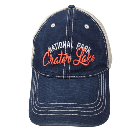 National Park Crater Lake Snapback Trucker Hat Blue OSFA Mesh Back Cotton