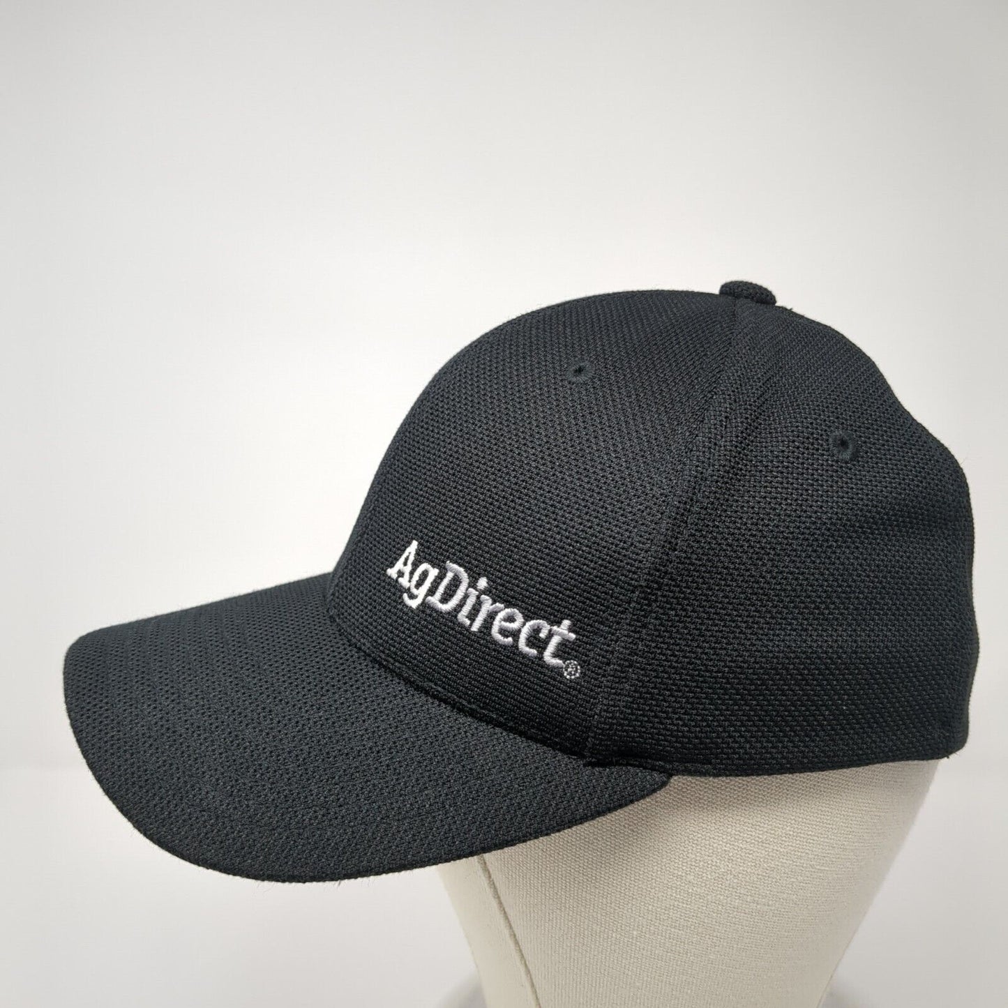 AgDirect Fitted Hat Black One Size Flexfit Lightweight Embroidered Yupoong