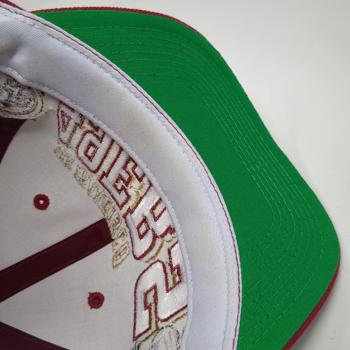Sports Specialties San Francisco 49ers NFL Snapback Hat Red Vintage Green Brim