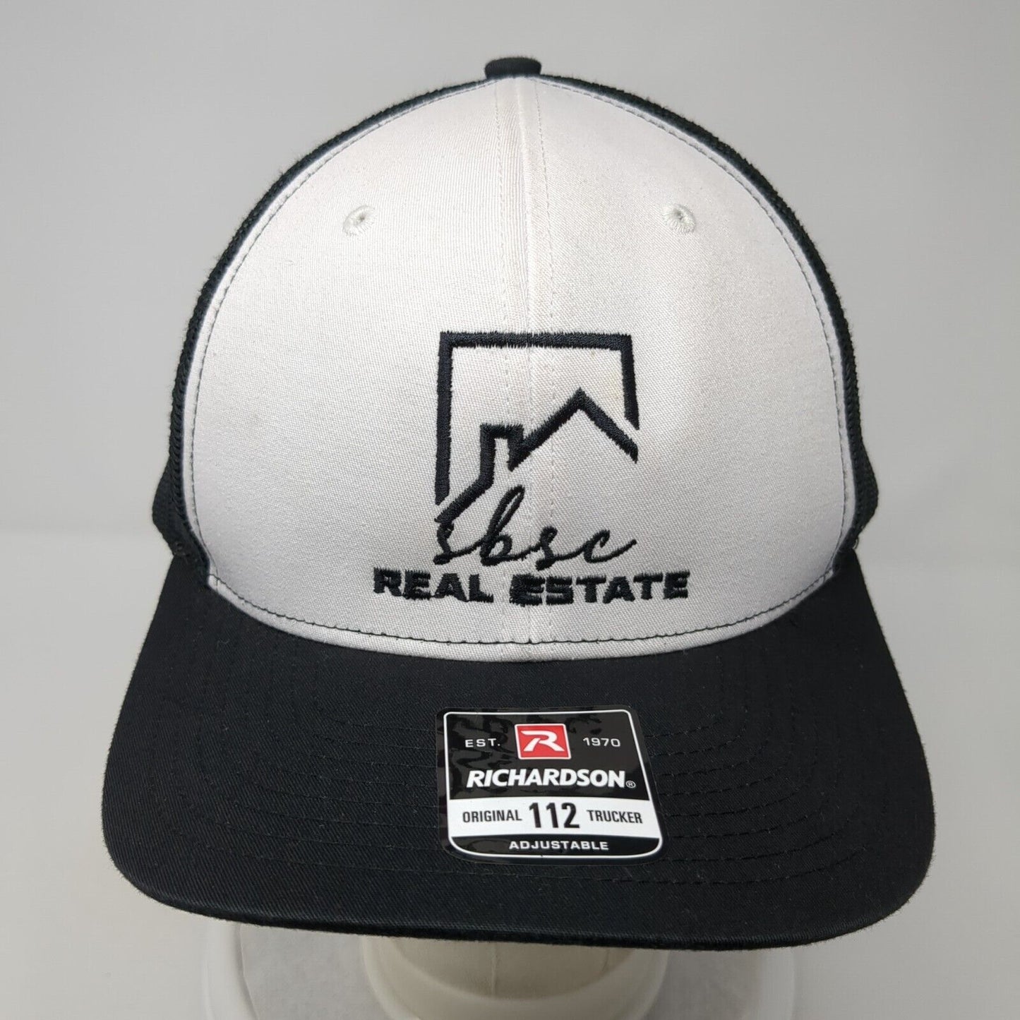 sbsc Real Estate Snapback Trucker Hat Black OS Adjustable Mesh Back Richardson