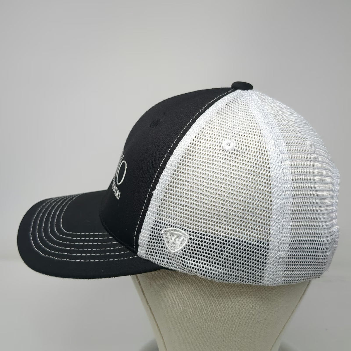 Top of the World Trucker Hat Black White One Size Mesh Snapback Horse Therapy