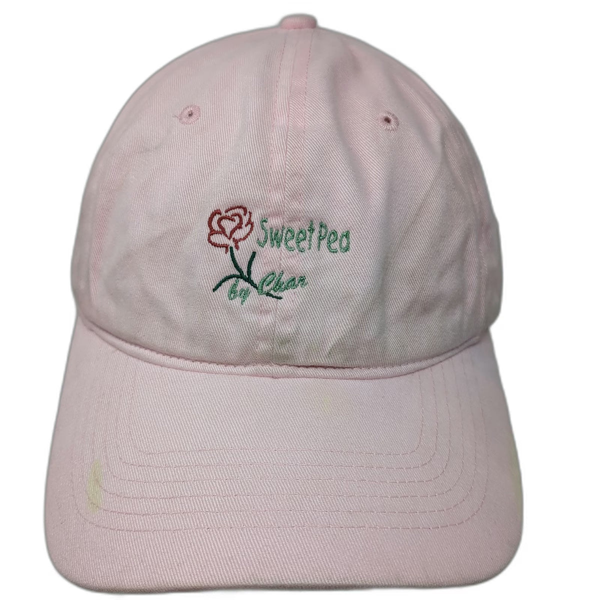 Pacific Headwear Baseball Cap Pink One Size Sweet Pea by Char Rose Floral Hat