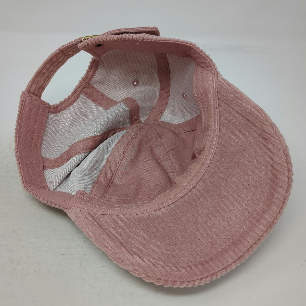 Pink Baseball Cap One Size Corduroy Adjustable Strapback Solid Blank 6 Panel Hat