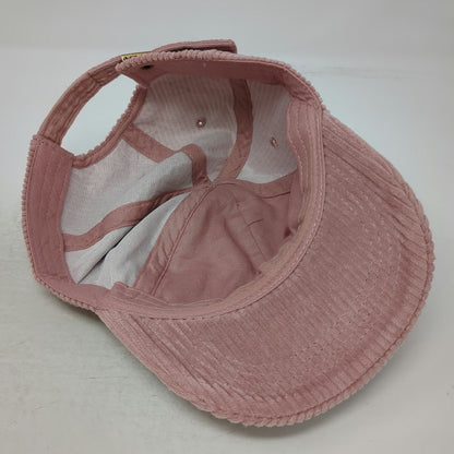 Pink Baseball Cap One Size Corduroy Adjustable Strapback Solid Blank 6 Panel Hat