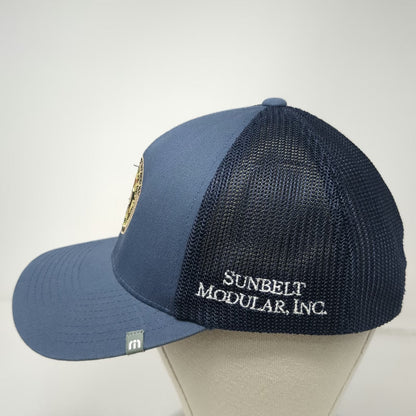 TravisMathew Trucker Hat Blue One Size Snapback Flexfit 110 Sunbelt Modular
