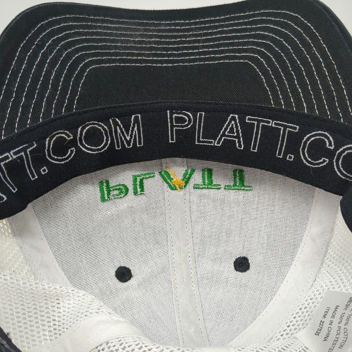 Platt Electric Supply Baseball Cap Black One Size Mesh White Contrast Stitch Hat