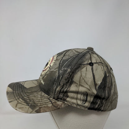 Rocky Mountain Elk Foundation Slideback Hat Camo OSFA Leather Strap