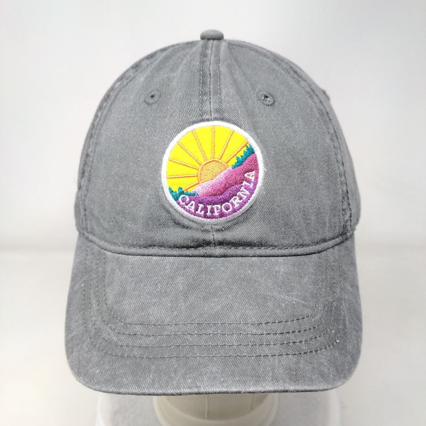 California Slideback Hat Gray OSFM Adjustable Embroidered 6 Panel Home Free