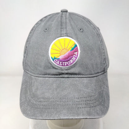 California Slideback Hat Gray OSFM Adjustable Embroidered 6 Panel Home Free
