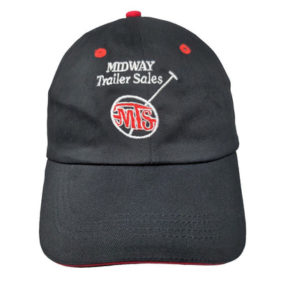 Midway Trailer Sales Strapback Hat Black OSFA Adjustable Embroidered Hitwear