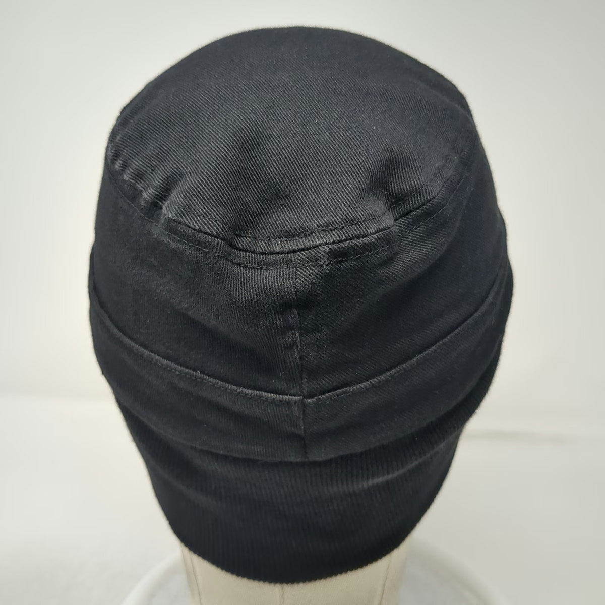Quiksilver Army Cap Black One Size Hat Side Logo Patch Flat Brim Cotton Twill