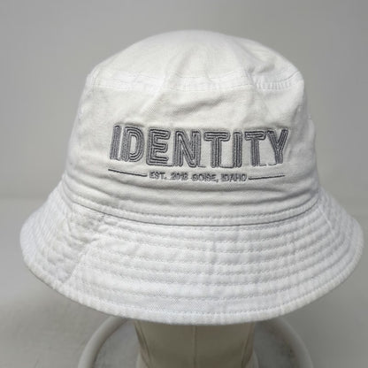 Identity Boise Idaho Est 2013 Bucket Hat White One Size Cotton Twill Sun Cap