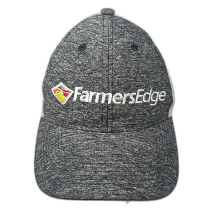 A.J.M. Trucker Hat Gray One Size Farmers Edge Mesh Back Snapback Adjustable