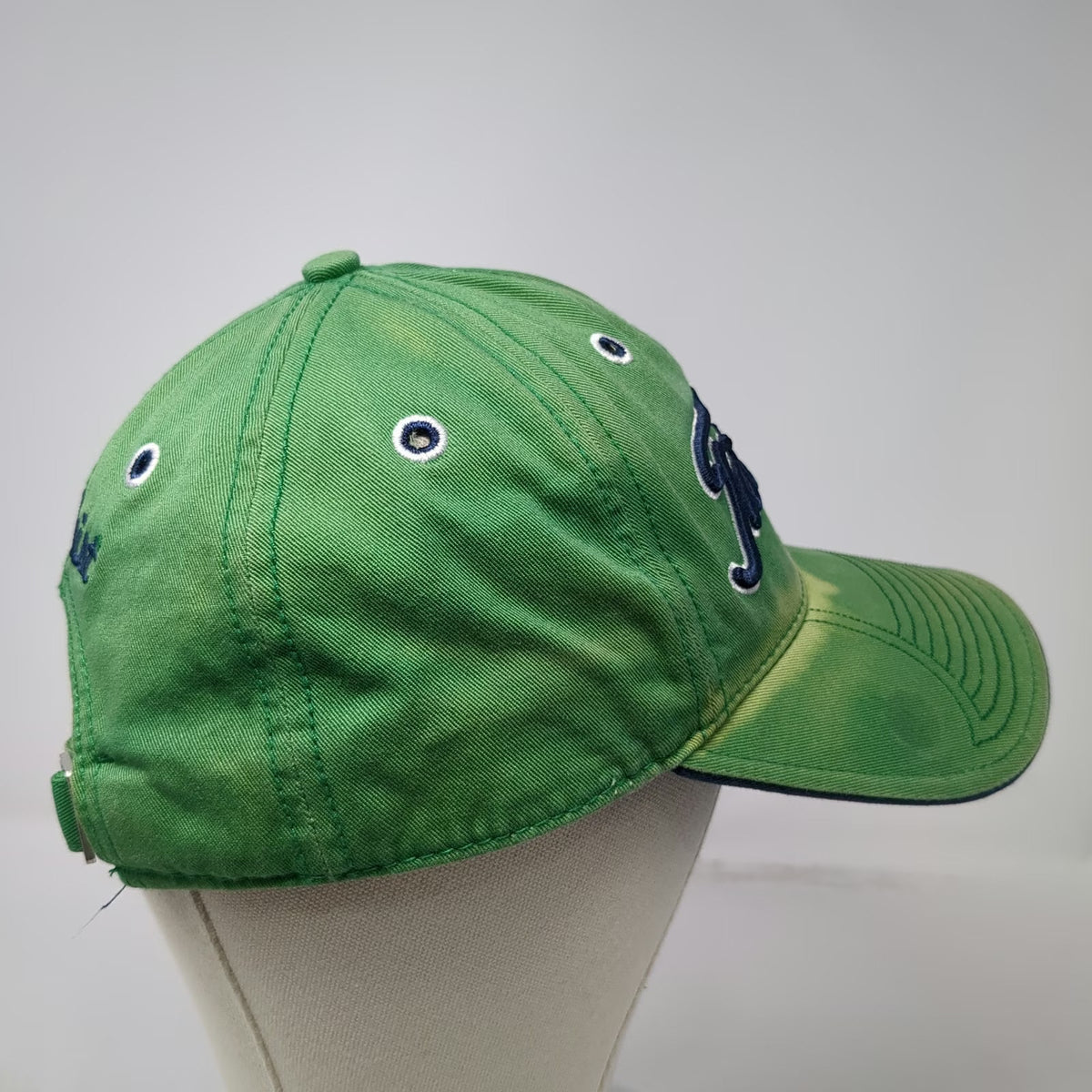 Titleist Baseball Cap Green One Size Blue Logo Slideback Curved Bill Golf Hat