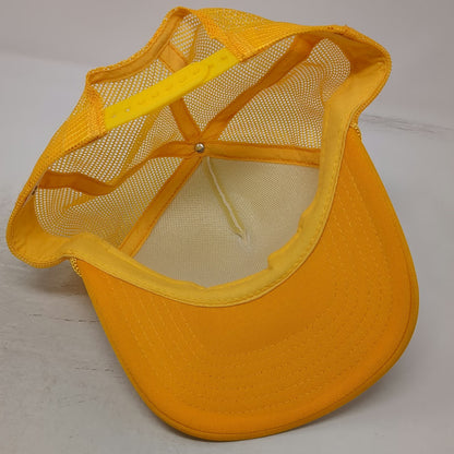 Goofy Foot Maui Hawaii Surf School Trucker Hat Yellow One Size Snapback Wave