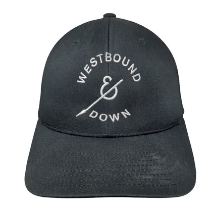 Westbound & Down Snapback Mesh Back Trucker Hat Black One Size Yupoong