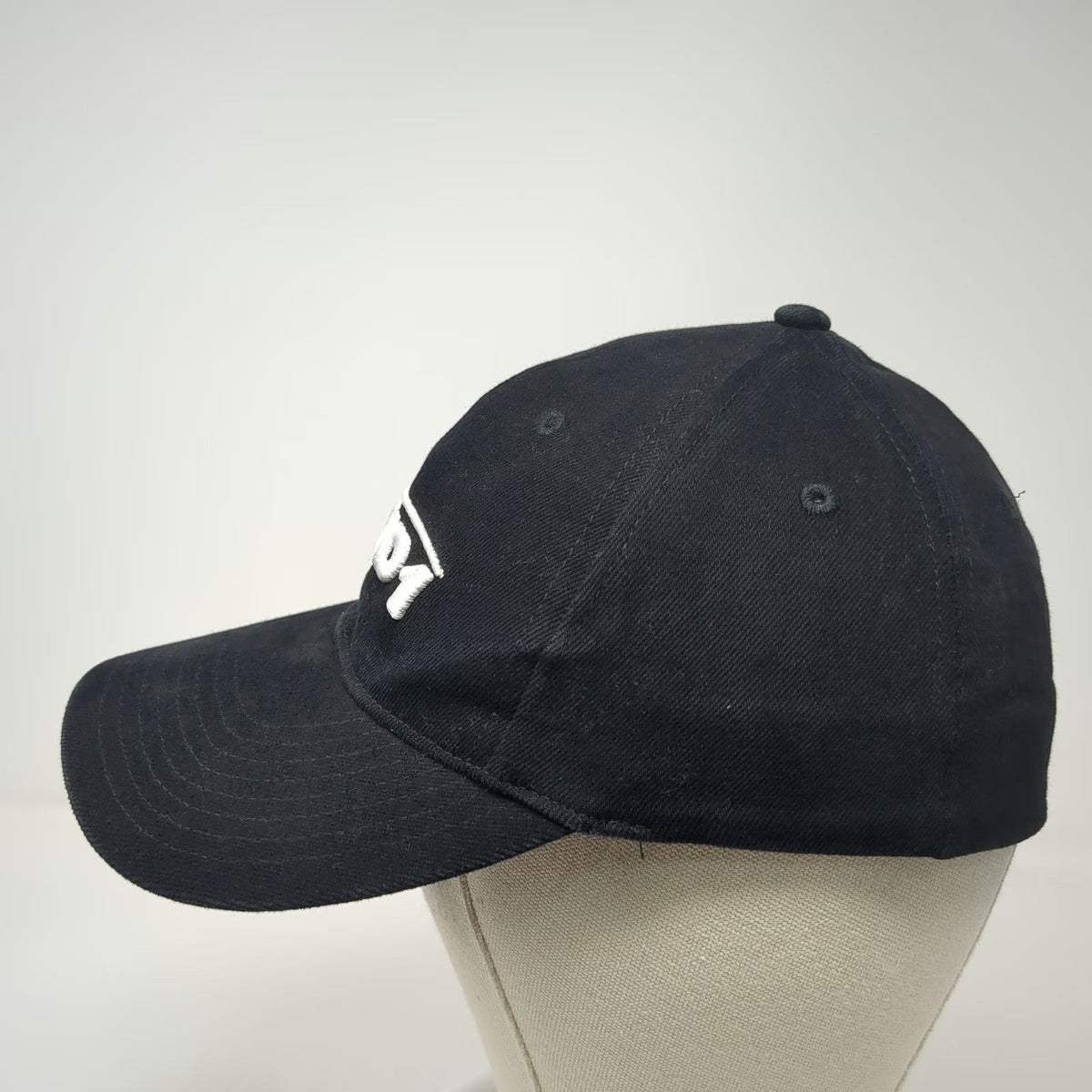 AND 1 Baseball Cap Black M Embroidered Logo Stretch Fit Curved Brim Hat