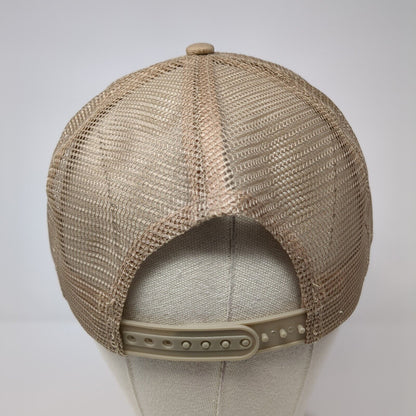 K Line Irrigation For America Snapback Trucker Hat Tan OS Adjustable Mesh Back