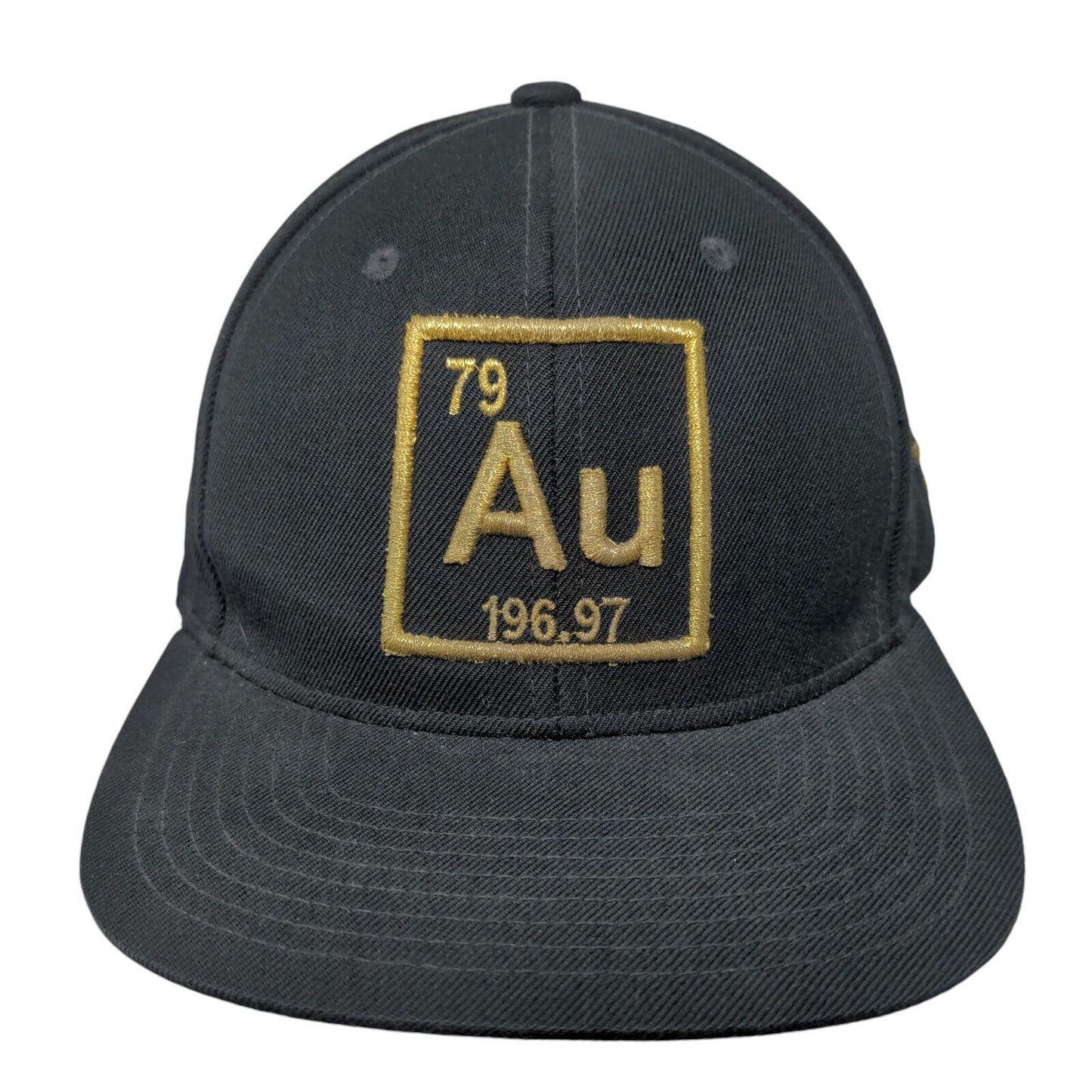 79 Au 196.97 Gold Snapback Hat Black One Size Embroidered Yupoong