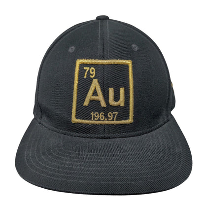 79 Au 196.97 Gold Snapback Hat Black One Size Embroidered Yupoong
