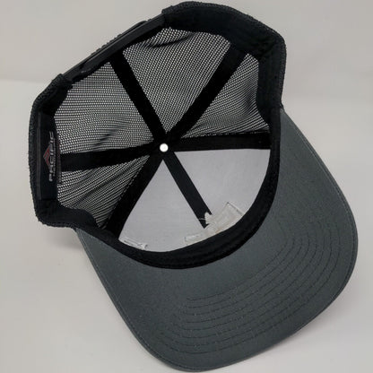 EB Snapback Trucker Hat Gray One Size Adjustable Mesh Back Pacific Headwear