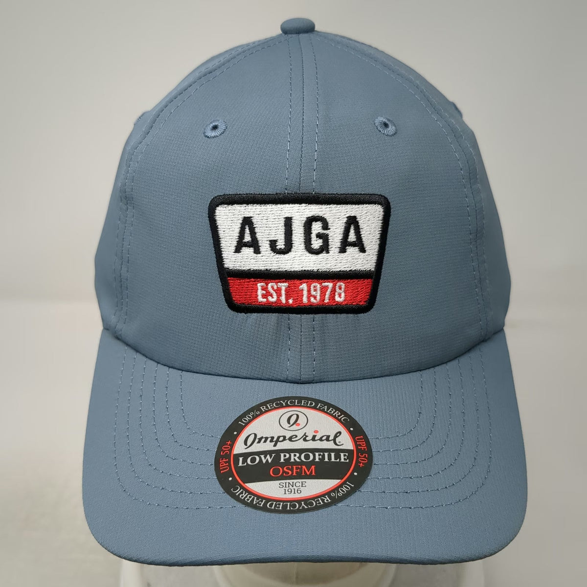 Imperial Baseball Cap Blue One Size AJGA Low Profile Recycled Polyester Hat