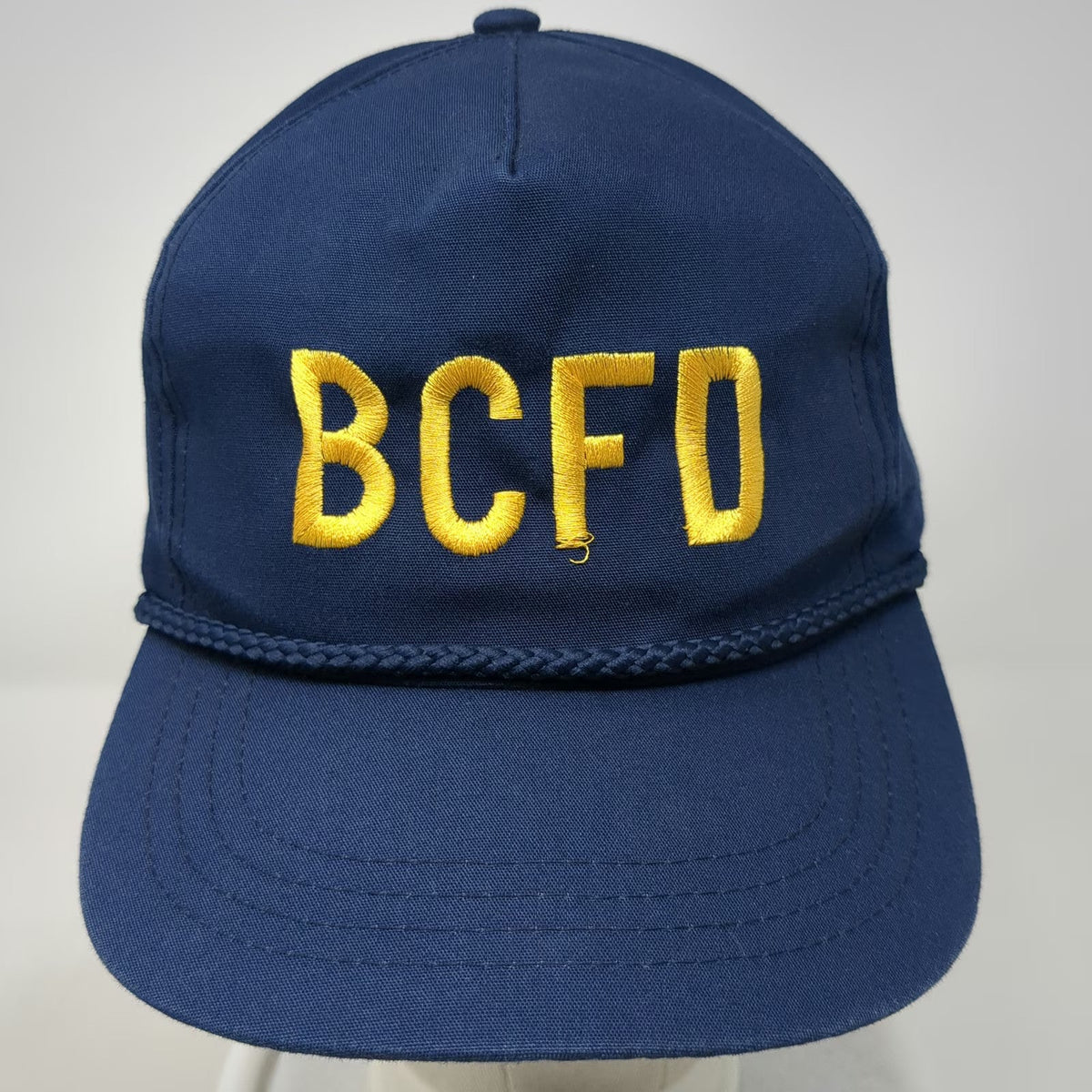 Yupoong BCFD Baker City Oregon 5 Panel Blue One Size Rope Snapback Hat Logo