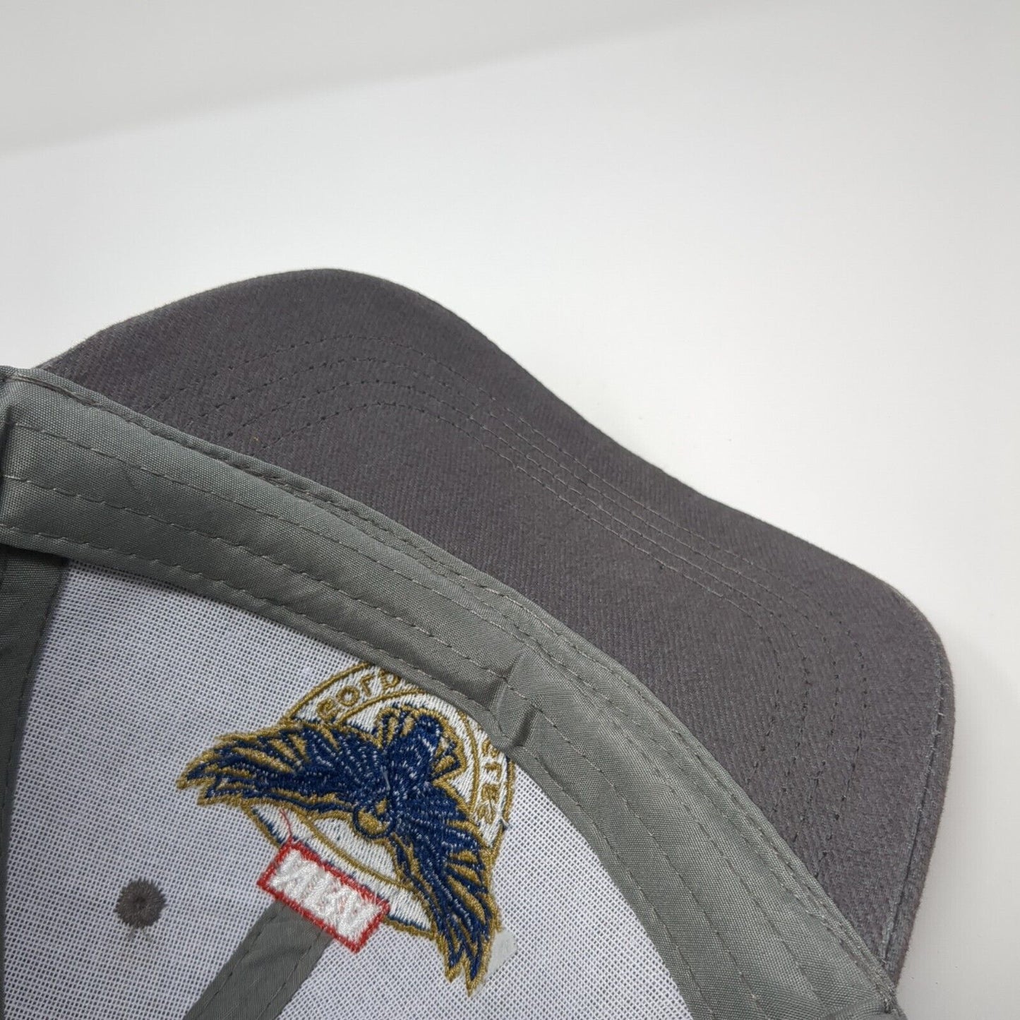 NRA Golden Eagles Strapback Hat Gray One Size Adjustable Embroidered 6 Panel