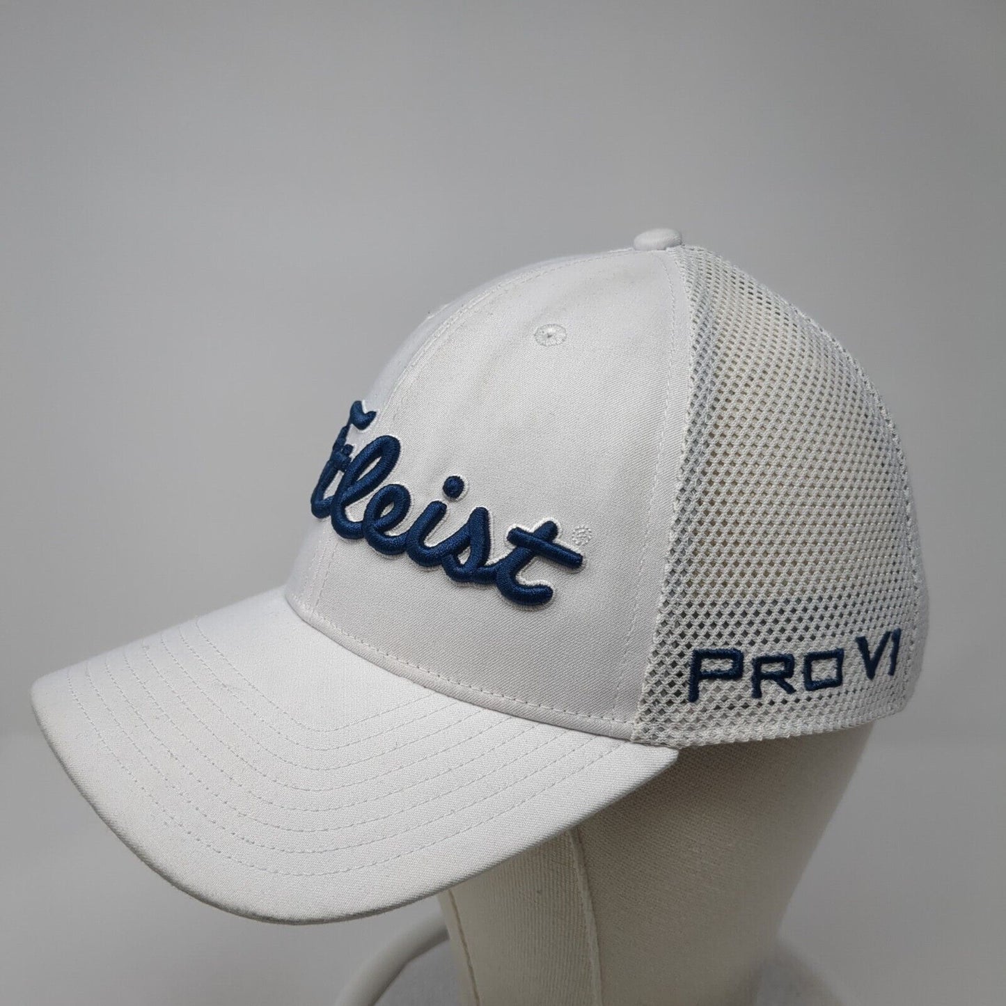 Titleist FJ PRO V1 Snapback Golf Trucker Hat White One Size Adjustable Mesh Back