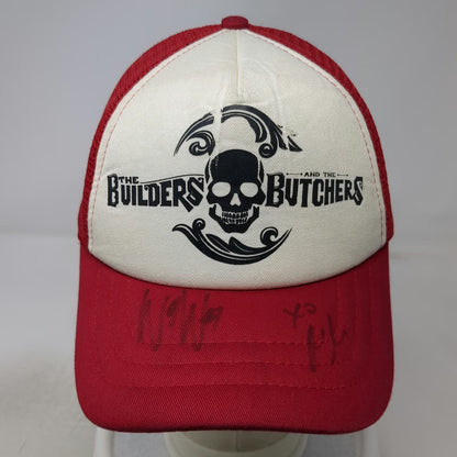 Port Authority Red Trucker Hat One Size Signed Builders and the Butchers Skull
