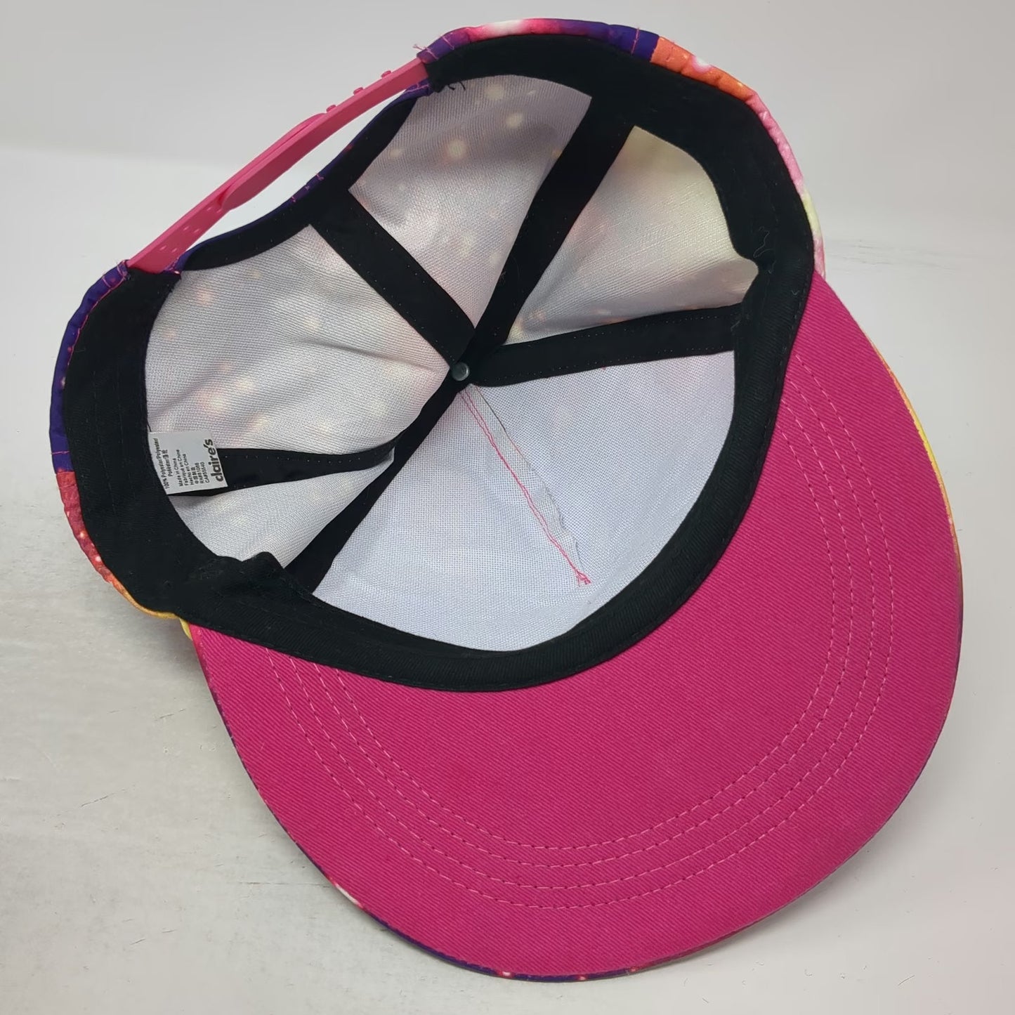 Claire's 5 Panel Purple One Size Galaxy Print Flat Brim Nebula Space Star Hat
