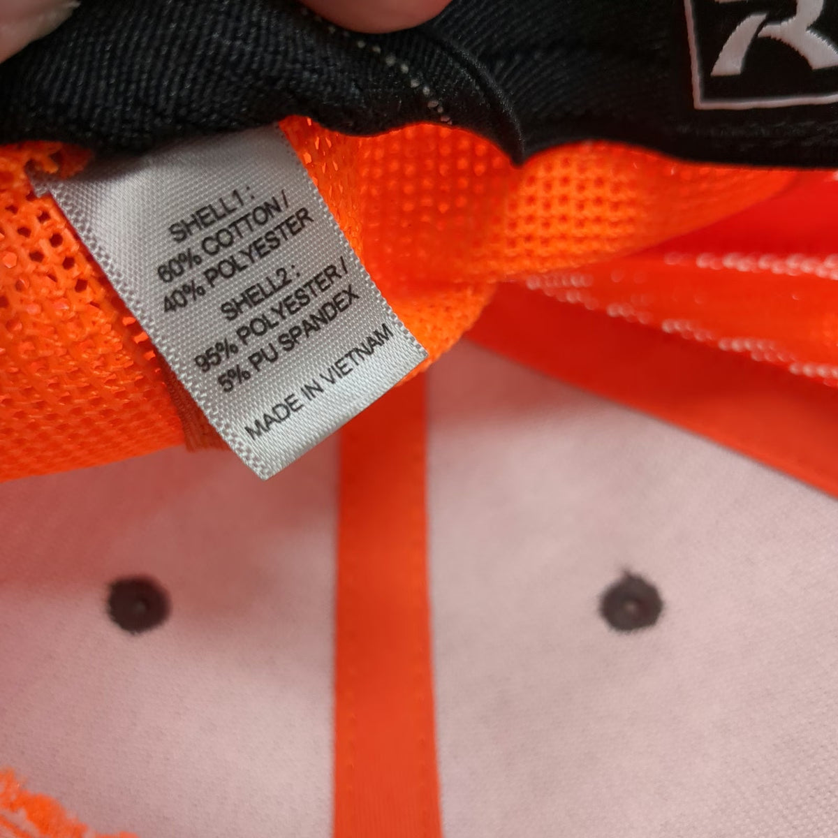 Richardson Baseball Cap Black Orange M IFS Drilling Piling Shoring Mesh Hat