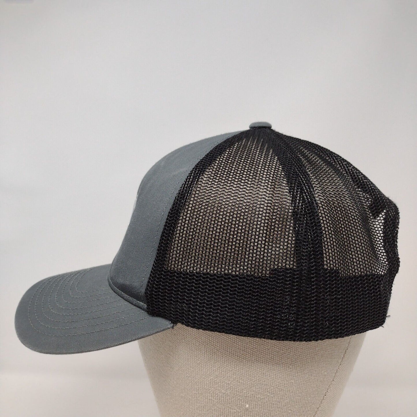 EB Snapback Mesh Back Trucker Hat Gray OSFA Embroidered Pacific Headwear
