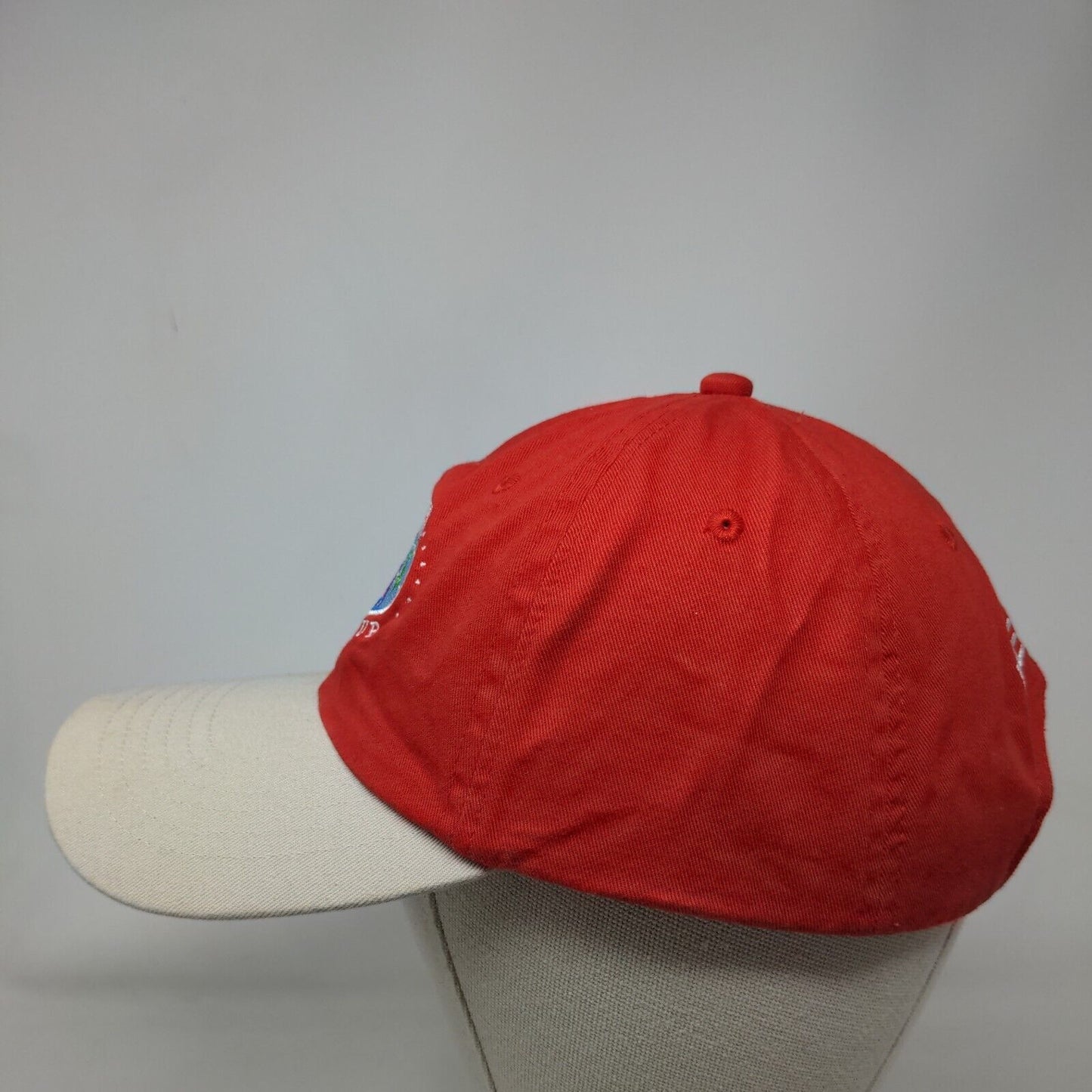 Disney Vacation Club Member Strapback Hat Red OSFA Adjustable Embroidered Cotton