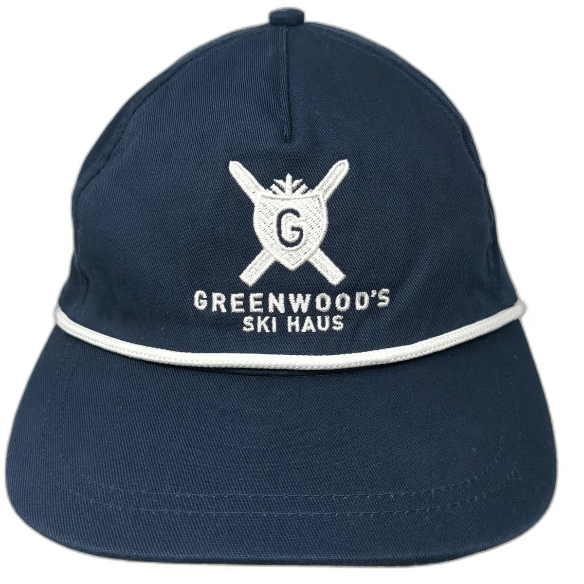 Port Authority 5 Panel Blue One Size Greenwood's Ski Haus Rope Snapback Hat Logo