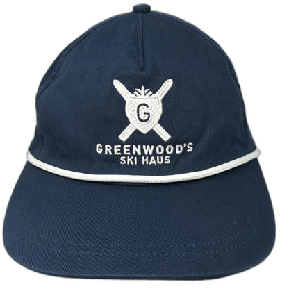 Port Authority 5 Panel Blue One Size Greenwood's Ski Haus Rope Snapback Hat Logo