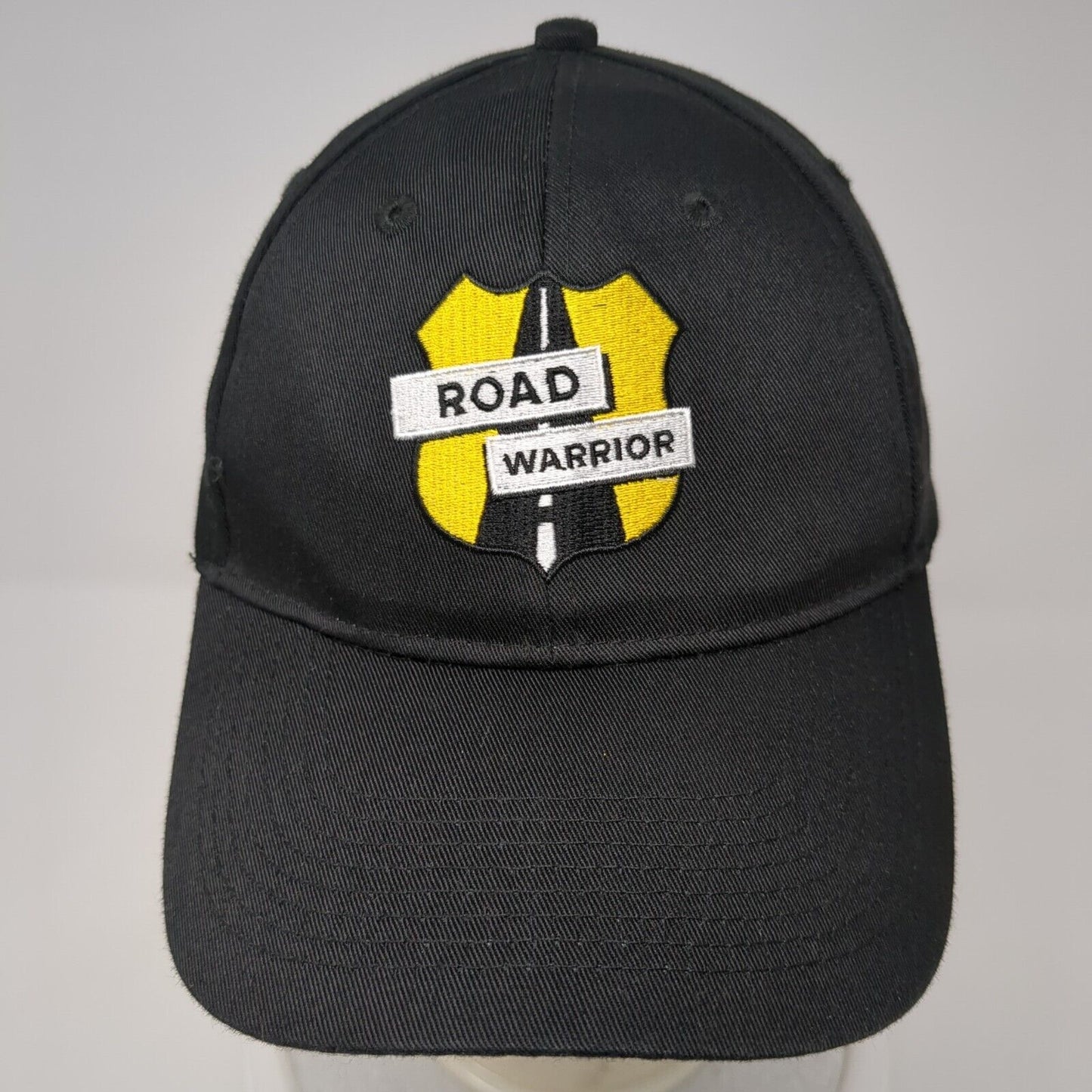 Road Warrior Strapback Hat Black One Size Drivers Deliver North America