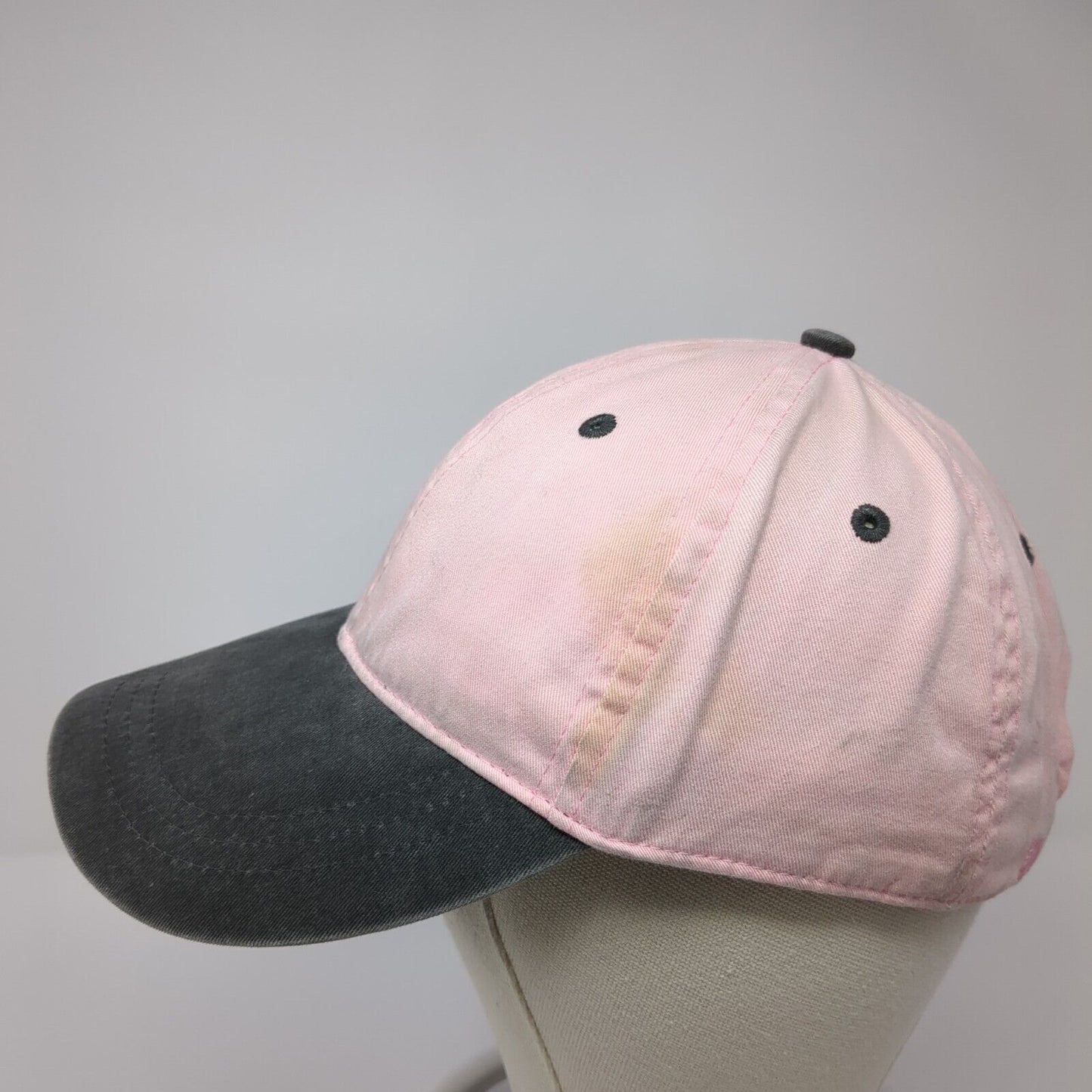 J. America Strapback Hat Pink One Size Adjustable Colorblock 6 Panel