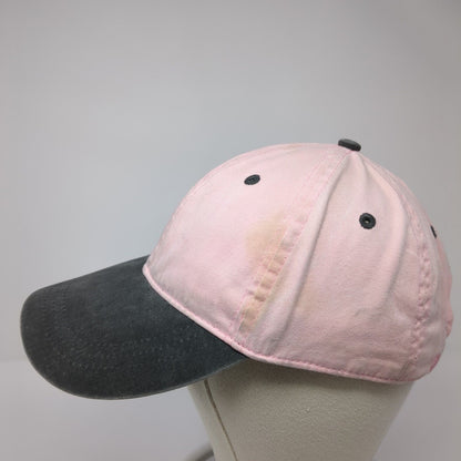 J. America Strapback Hat Pink One Size Adjustable Colorblock 6 Panel