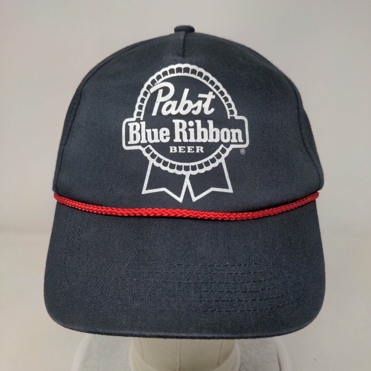 Pabst Blue Ribbon Beer Snapback Rope Hat Blue OSFM Solid Outdoor Cap