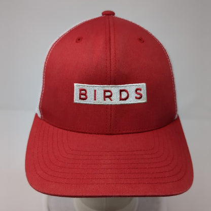 Birds Snapback Mesh Back Trucker Hat Red One Size The Classics Yupoong