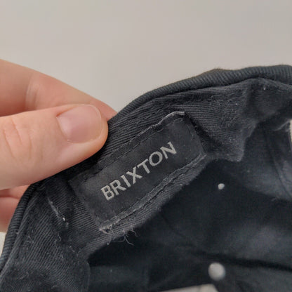 Brixton Patch Snapback Hat Black OSFA Adjustable Solid Vent Holes