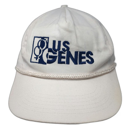 Players 5 Panel White One Size Hat US Genes Rope Snapback Medical Lab Corporate