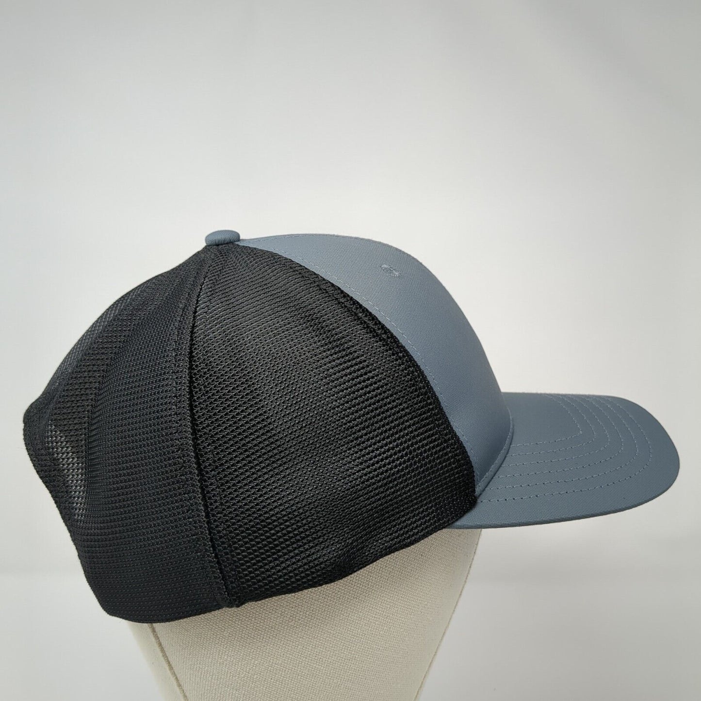 ESI Snapback Trucker Hat Gray OS Adjustable Embroidered Mesh Back Outdoor Cap