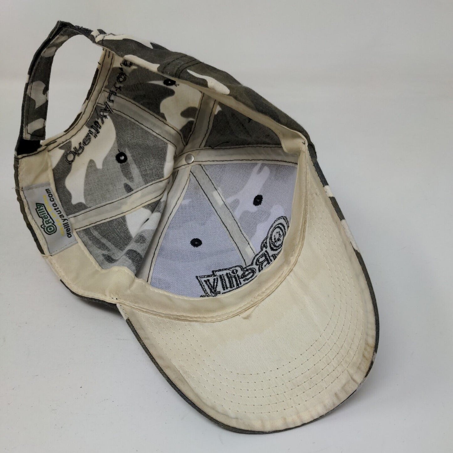 O'Reilly Auto Parts Strapback Hat Camouflage One Size Embroidered 6 Panel