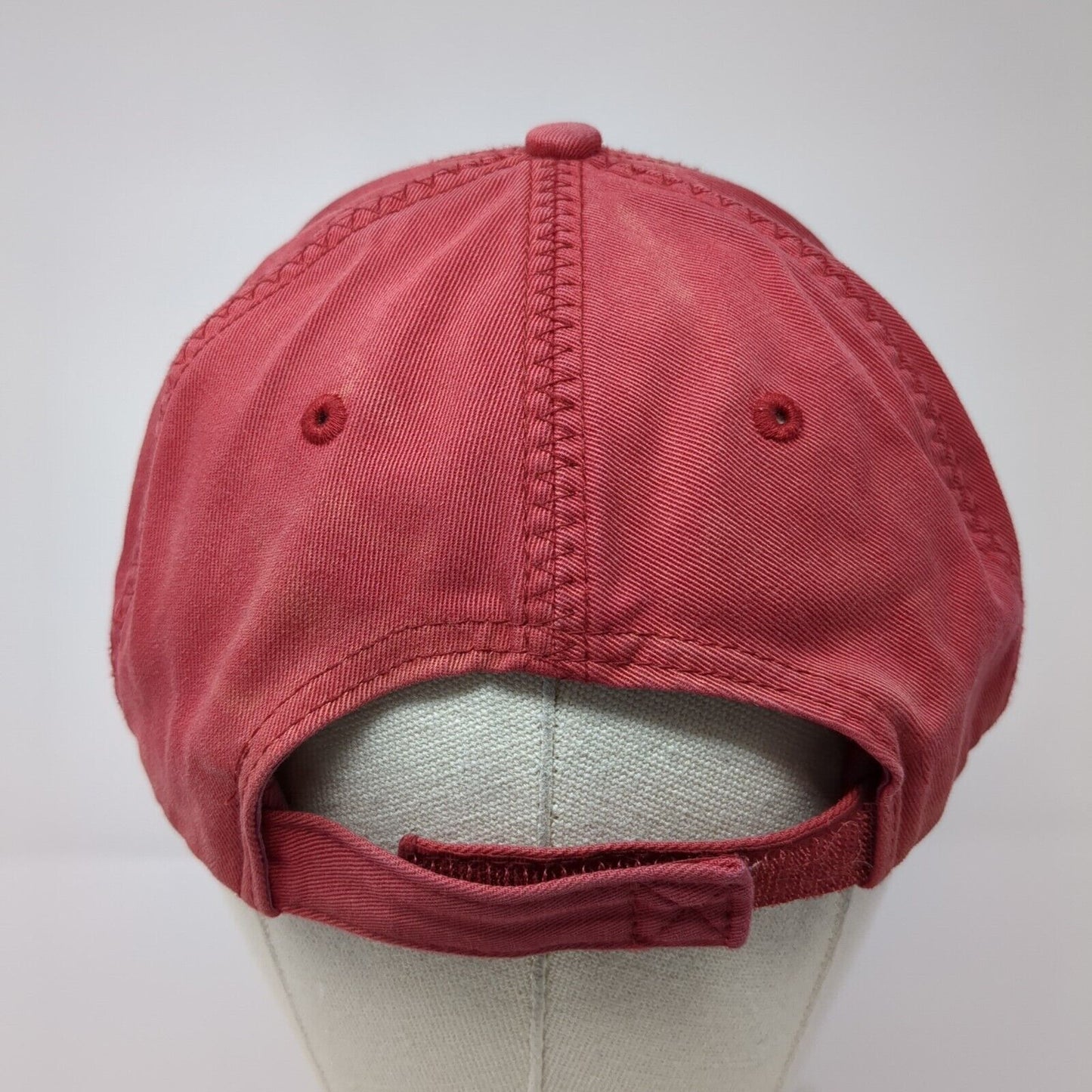 Fish Until It Hurts Strapback Hat Red OSFA Adjustable Embroidered