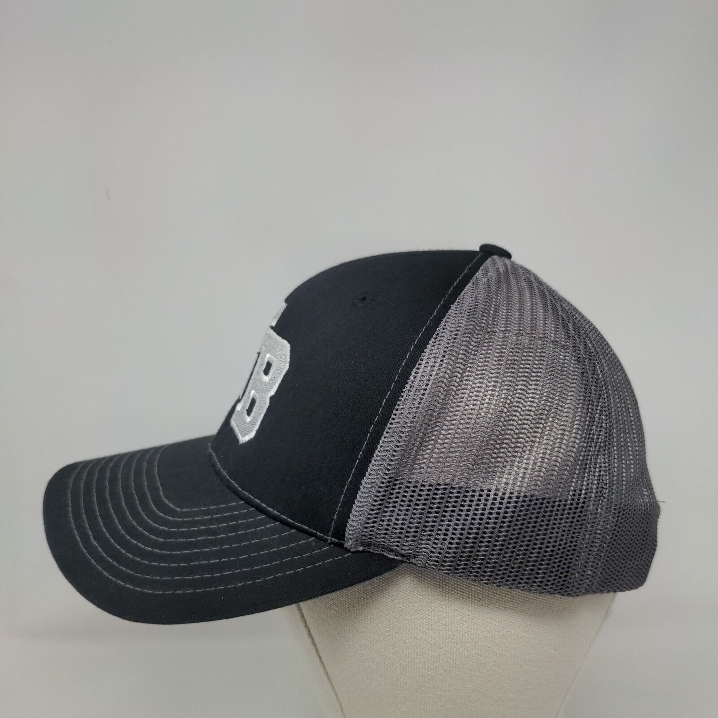 NB Snapback Mesh Back Trucker Hat Black Small Colorblock Richardson