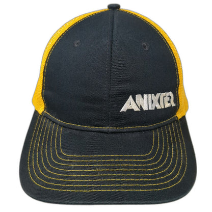 Port Authority Trucker Hat Black Yellow One Size Anixter Logo Embroidered Mesh